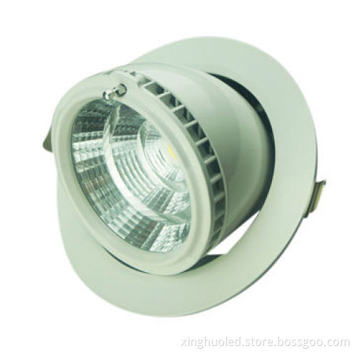 LED downlight gimbal, AC85-265V 110mm cutout 10W 7000K cool white color, sharp COB, 85-90 Ra CRI